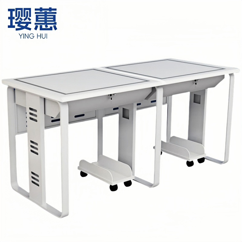 璎蕙翻转电脑桌 双人位张高清大图