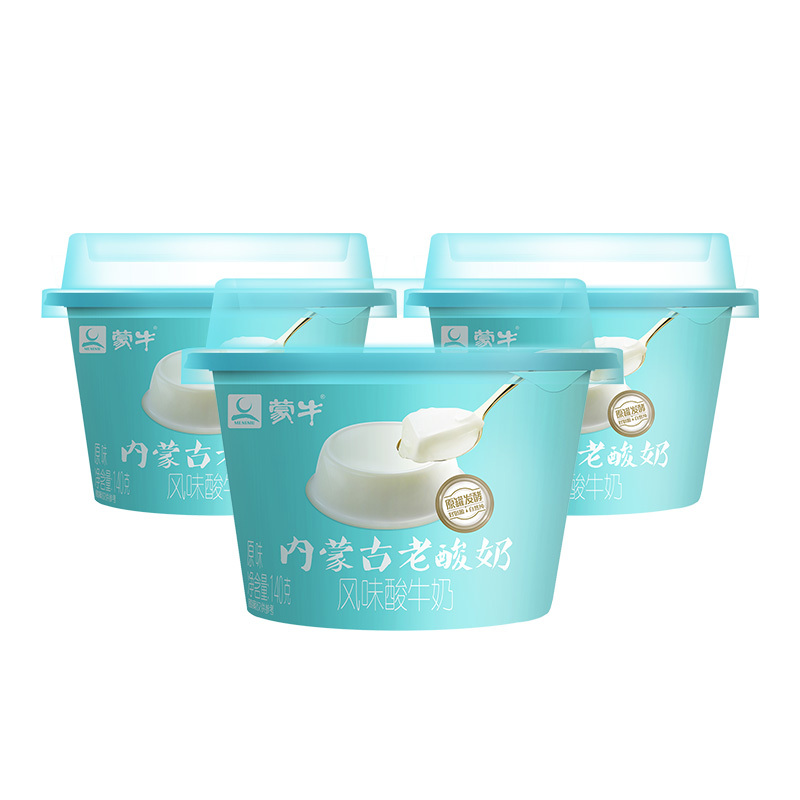 蒙牛 内蒙古老酸奶 风味酸牛奶 原味 140g