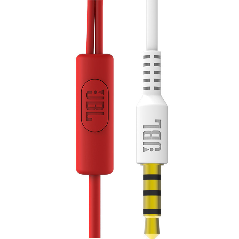 JBL C100SI红色入耳式耳机通用男女生苹果安卓电脑手机有线iphone耳机