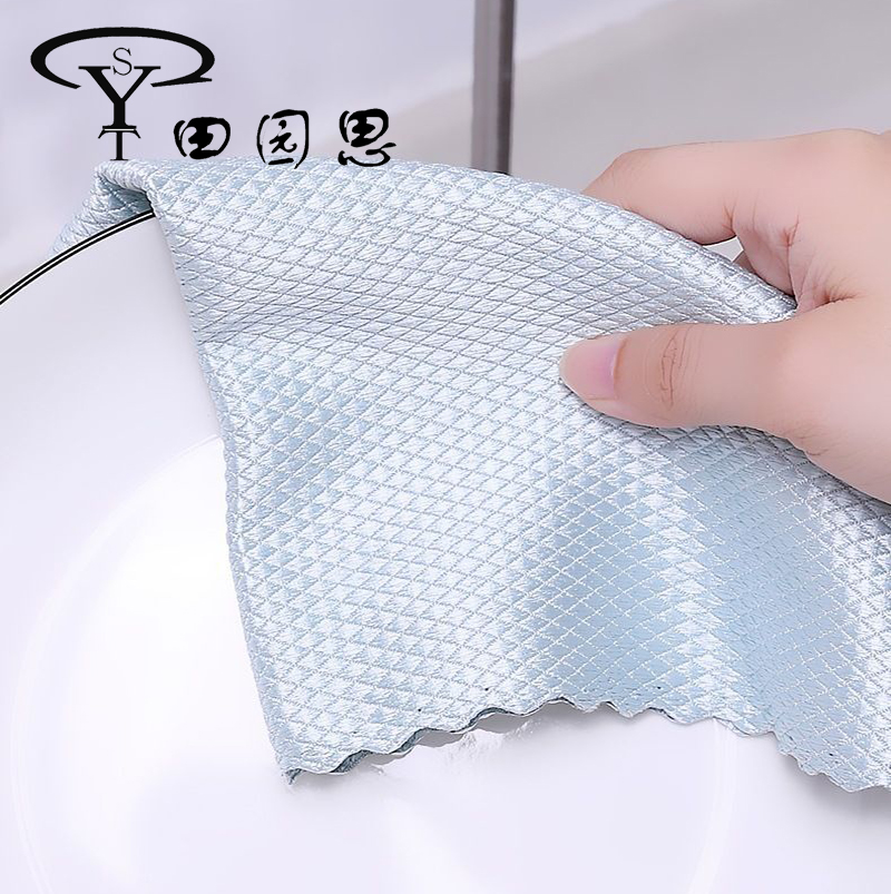 田园思 鱼鳞抹布 30*30 条高清大图