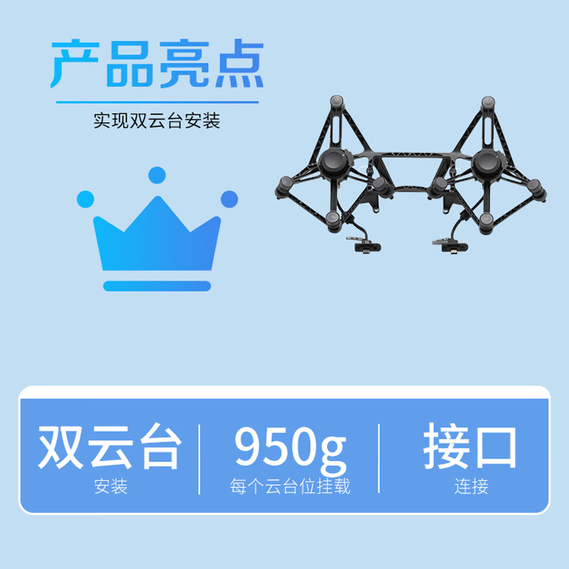 大疆(DJI)双云台组件 挂载配件 适配Matrice系列 经纬M400 无人机负载配件 提货卡高清大图