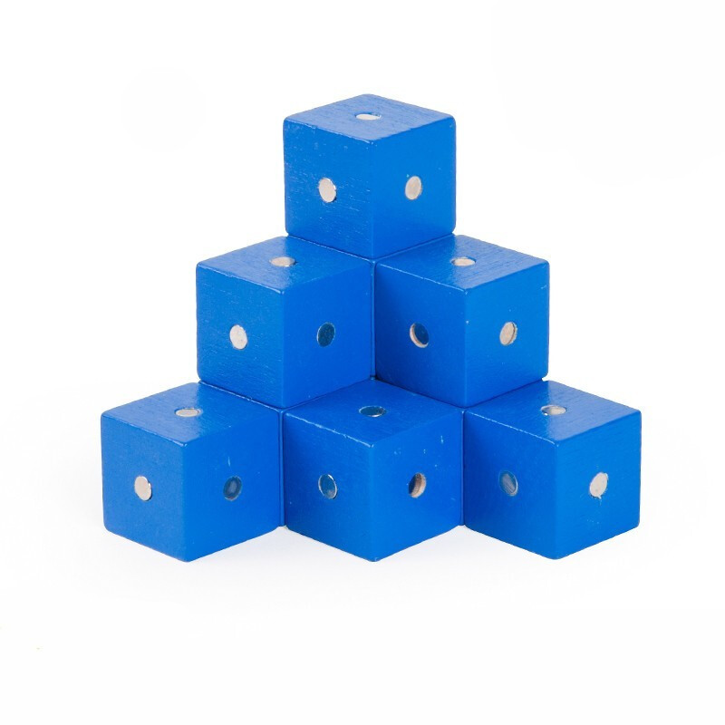 磁性正方体积木六面磁铁磁力小方块可拆卸立体王几何数学教具积木大号