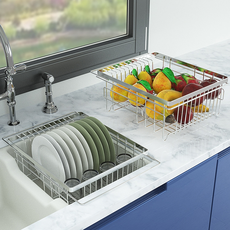 古达不锈钢沥水篮厨房置物架水池水槽沥水架碗筷放碗架碗碟碗盘收纳架