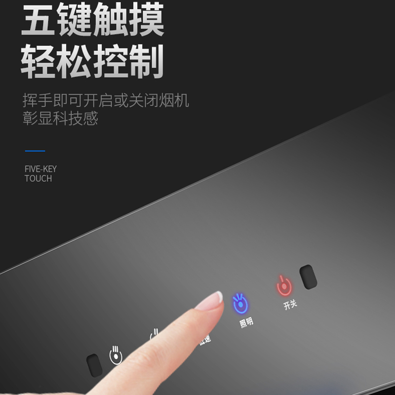 红日(Redsun)16立方大吸力抽油烟机智能触控三档大风量小厨精选JSED01