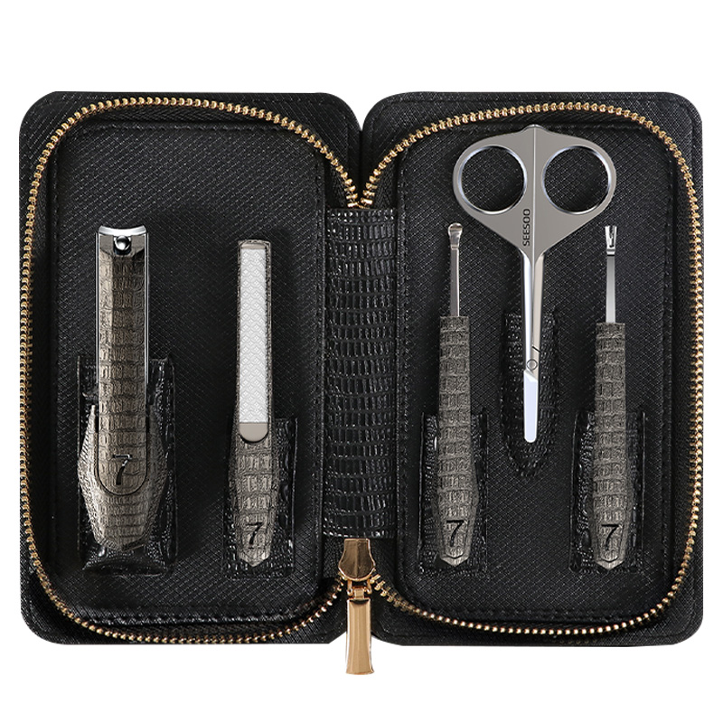 七素指甲剪套装五件套方便携带仿生鳄鱼系列Q1A377355