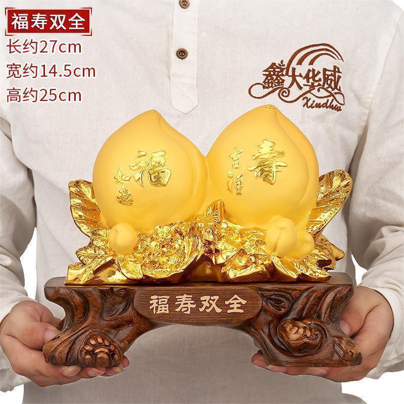 美帮汇寿桃摆件工艺品送父母老人生日实用贺寿礼品送长辈祝寿大寿高清大图