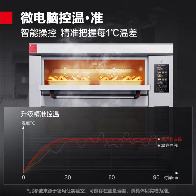 德玛仕 DEMASHI大型烤箱商用 蛋糕月饼披萨面包电烤箱 烘焙商用烤箱 两层四盘EB-J4D-Q(带石板带蒸汽)高清大图