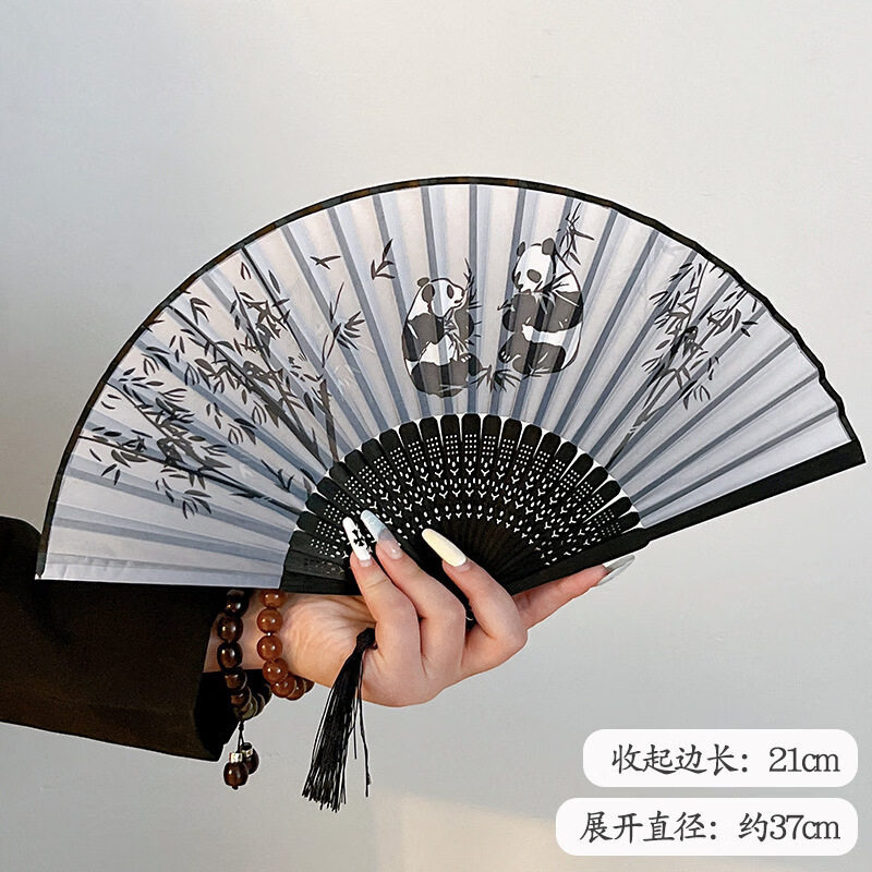 扇子折扇古风中国风复古舞蹈扇生日礼物夏天 蝶恋樱花高清大图