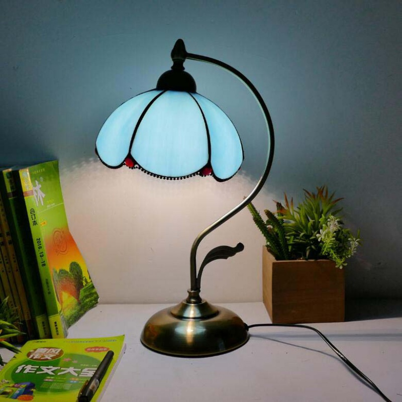 客闪电客客厅复古蒂凡尼卧室床头灯创意阅读小夜灯温馨喂奶家用小台灯
