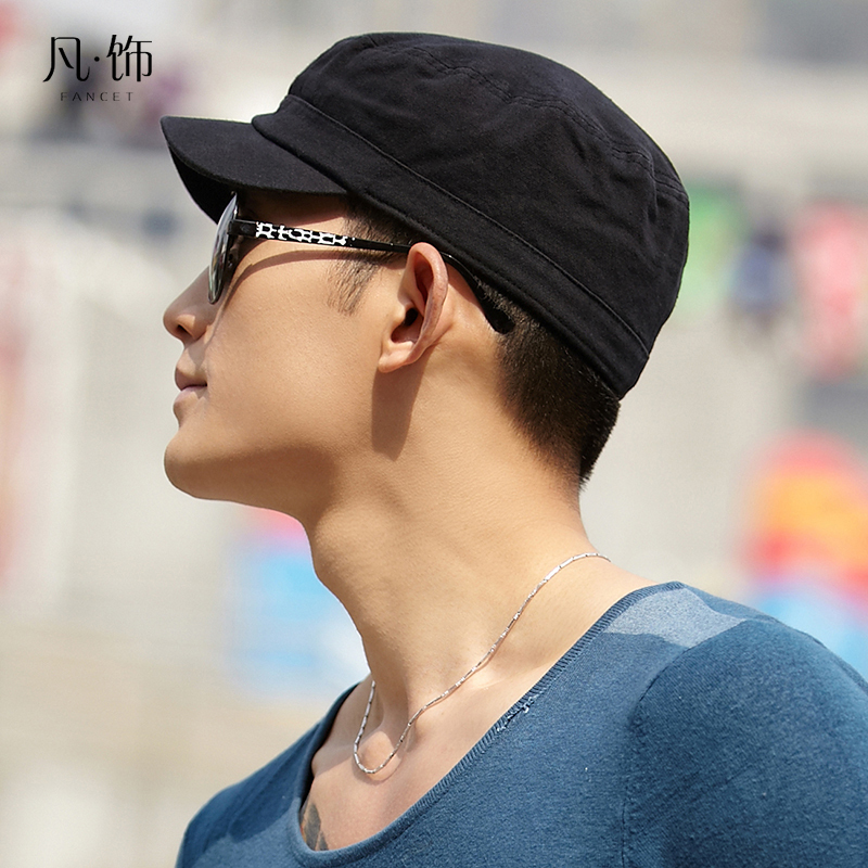 盛世尼曼帽子男潮春夏大头围军帽遮阳帽休闲平顶帽夏天短檐黑棒球帽