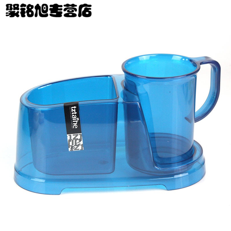 牙刷盒套装创意家用浴室卫生间洗漱牙具漱口杯牙膏杯牙刷架-粉色