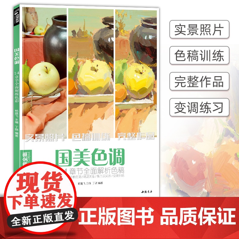 国美色调色彩静物色稿训练临摹书水粉写生对画照片花质感零基础sh高清大图