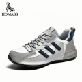 白水母 男鞋透气时尚轻奢休闲运动鞋内增高男女同款鞋 白灰色 45码