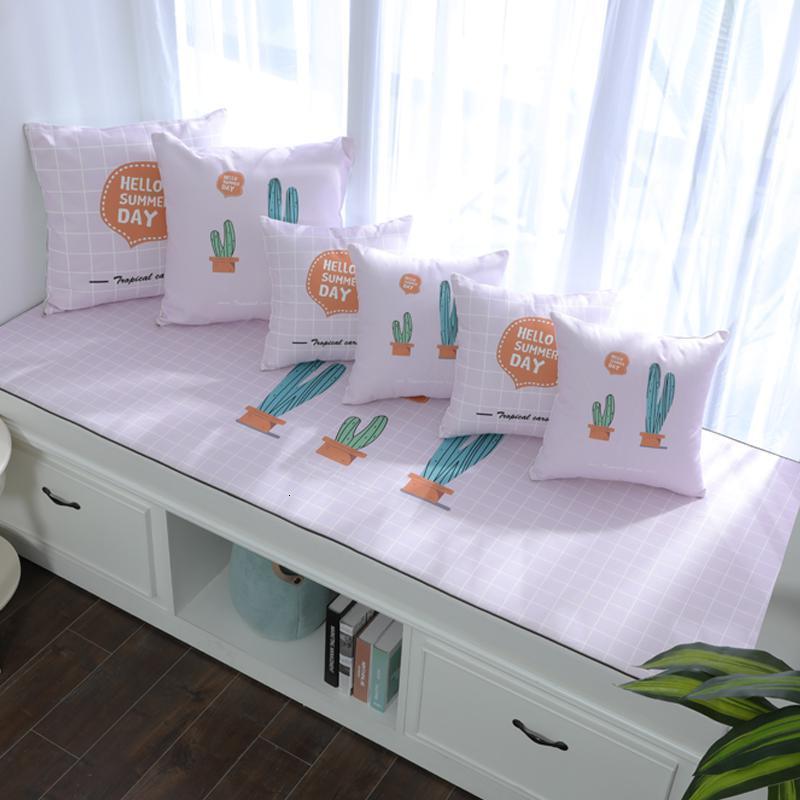 BONJEAN高密度海绵北欧飘窗垫窗台垫定做印花风沙发垫阳台榻榻米垫 热情沙漠18cm飘窗垫