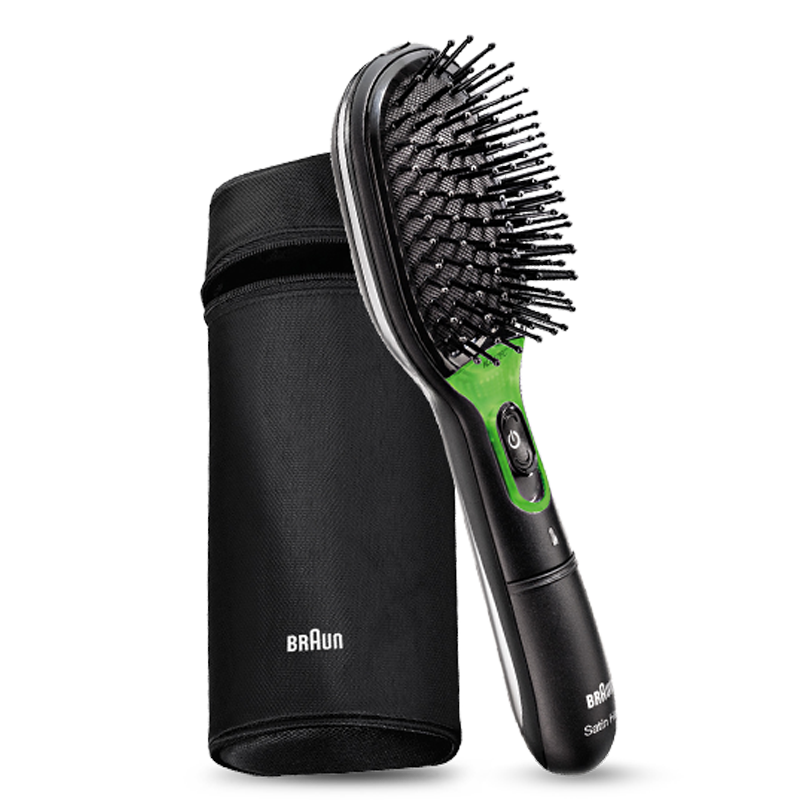 博朗(BRAUN)炫发负离子发梳BR730 便携直卷两用 离子梳