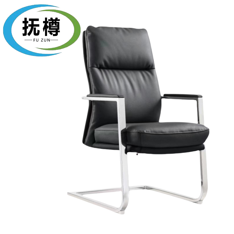 抚樽办公椅弓形把高清大图