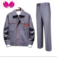 七斓工作服套装男女长袖上衣裤子耐磨车间汽修工厂建筑工地定制劳保服 180/92AXXL 灰色(套装)