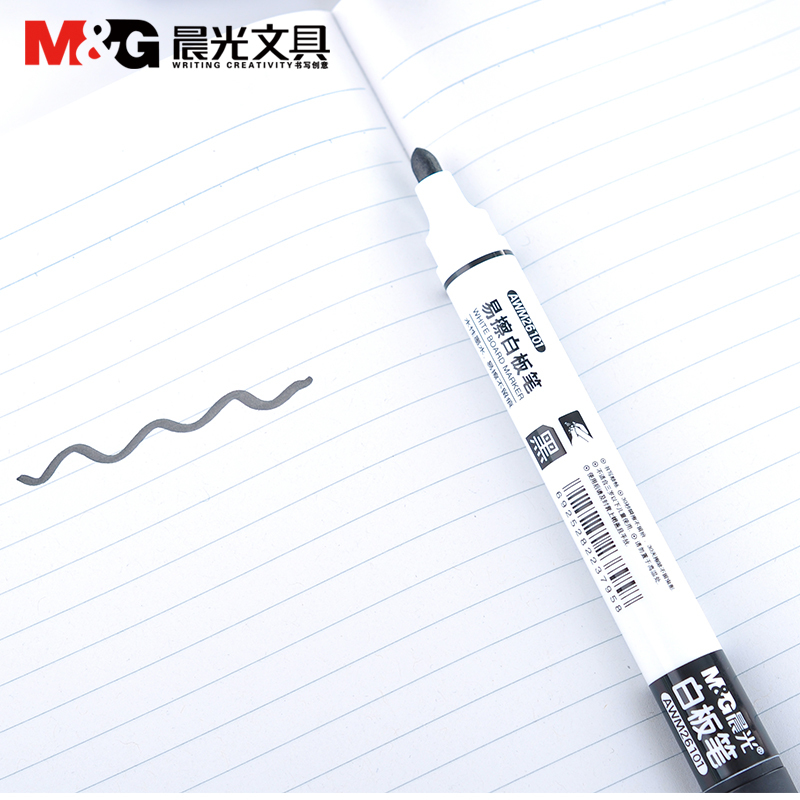 晨光 (M&G) 10支/盒 单头 流通型 黑色 白板笔 AWM26101A (单位:盒)