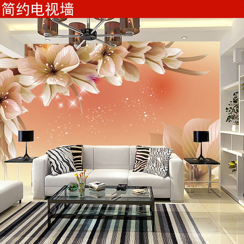 2017无缝大型壁画壁纸玉兰无纺布墙纸卧室客厅沙电视背景墙壁纸壹德壹