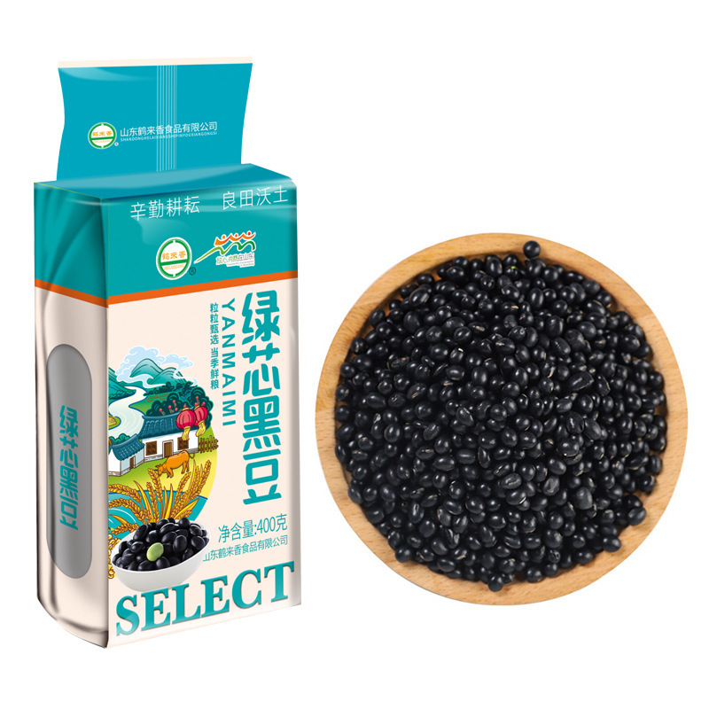 鹤来香 绿心黑豆400克真空包装绿芯可发芽豆浆原料五谷杂粮粗粮 黑豆400g*2
