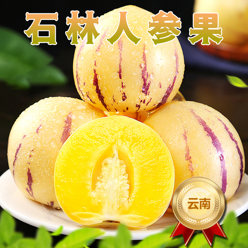 [熊猫鸟]云南特产 石林人参果 净重3斤 小果 单果25-50g 熟果 香甜可口 新鲜应季水果高清大图