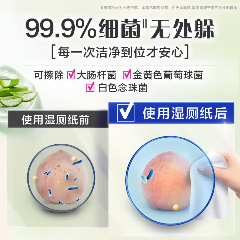 维达芦荟精华无香湿厕纸80片*5包箱装(400片)高清大图