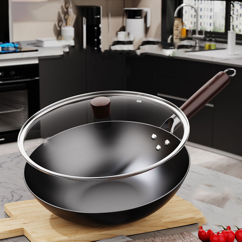 皖亭 WT-GJ-014 锻打铁锅 32cm (单位: 套)黑色高清大图