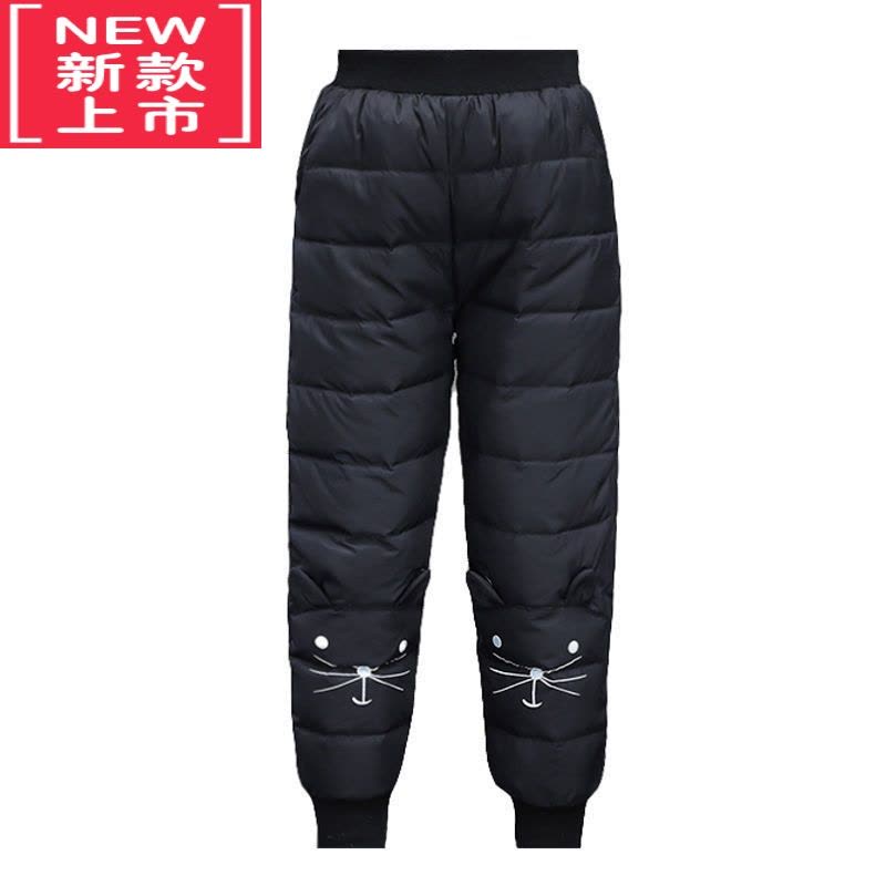 可莉允女童羽绒棉裤外穿冬季加绒加厚保暖裤秋冬装大童休闲长裤儿童裤子图片