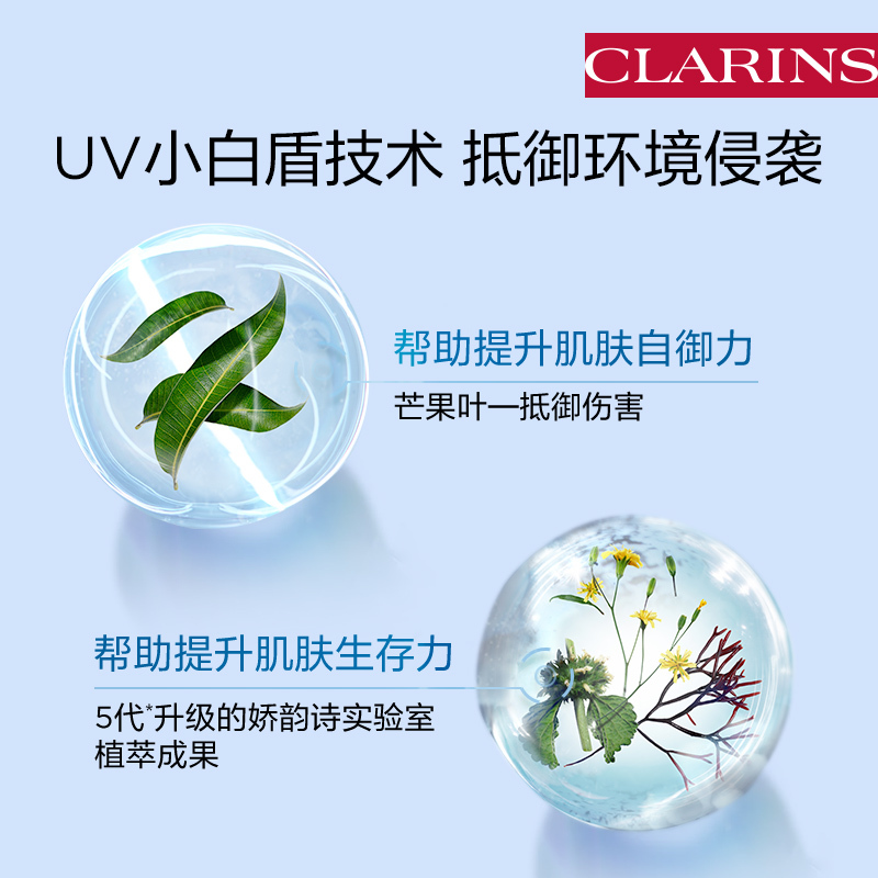 娇韵诗 多效轻透防晒乳(润粉色)SPF50+ PA+++ 30mLUV小白盾高倍防晒隔离防紫外线清爽不油腻