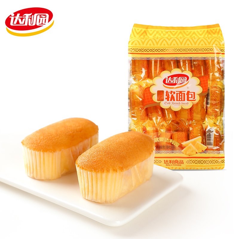 达利园法式软面包袋装早餐面包零食点心 菠萝味360g*1袋