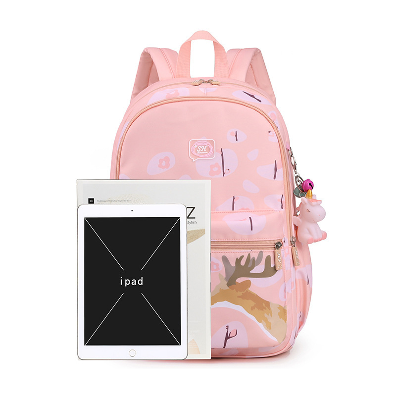 迪嘉乐新款书包小学生女生一三四六年级小鹿动物轻便儿童护脊减负双肩包