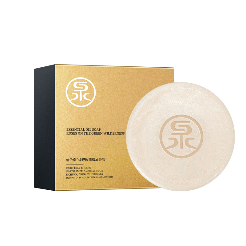 倍依泉 绿野玫瑰精油香皂 100g高清大图