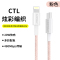 [套装]品胜苹果20W充电器(渐变粉)+1.8米PD编织线粉色PD快充头iPhone13ProMax/11/12/x插头