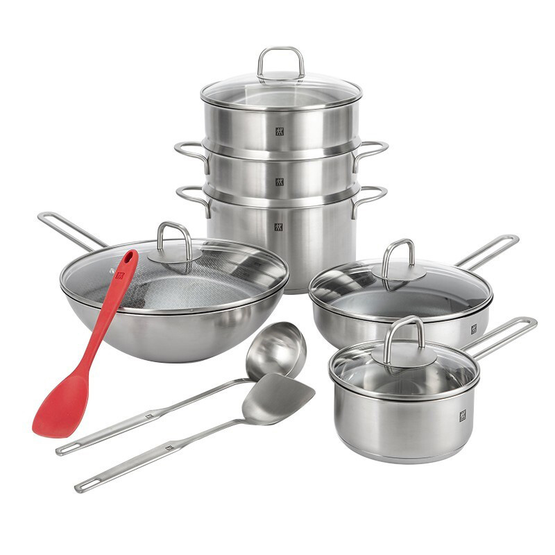 双立人锅具套装9件套蒸蒸日上不锈钢锅具套装66429-007-982