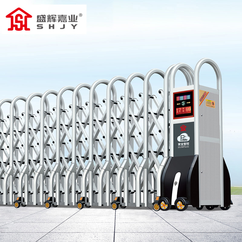 盛辉嘉业不锈钢电动伸缩门自动铝合金工厂学校单位推拉平移大门每米 不锈钢电动伸缩门3