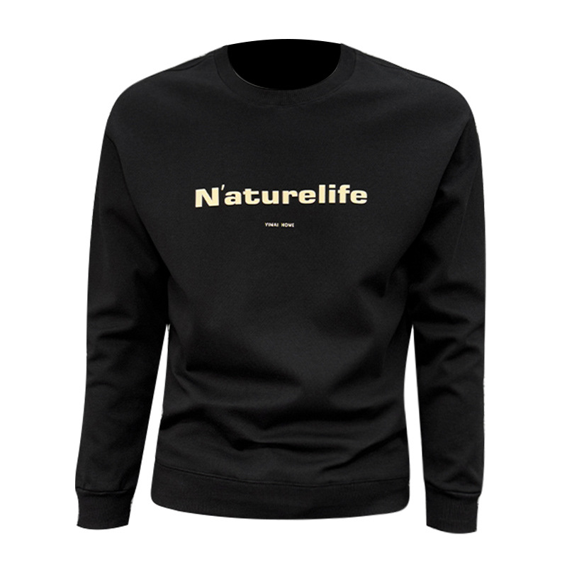 字母潮流卫衣男秋冬季新款潮牌修身长袖体恤套头内搭休闲圆领上衣_457_980高清大图