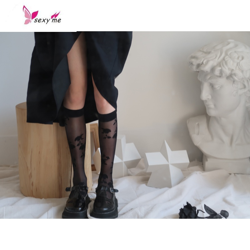 春夏 温柔晚晚风法式少女丝袜复古玫瑰奶白色袜女丝袜