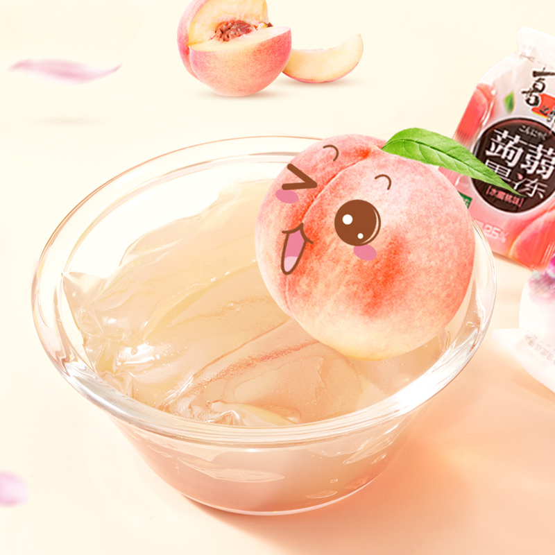 喜之郎蒟蒻果冻袋装120g红葡萄味水蜜桃味休闲零食品