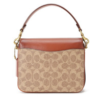COACH蔻驰女包 FCASSIE邮差包 老花拼皮手提包斜挎包 89089 PVC\牛皮革