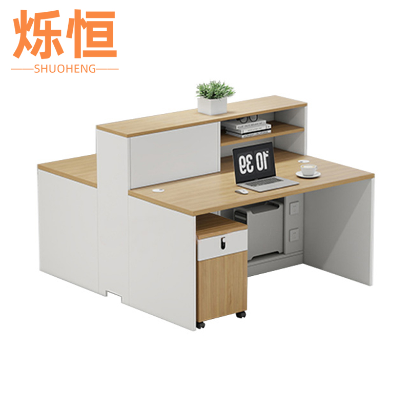 烁恒职员桌1.4m含柜套高清大图
