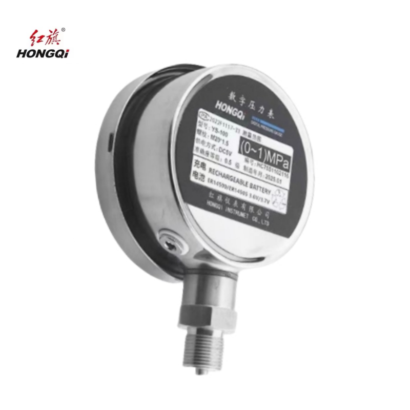 红旗 数字压力表数显压力表 YS-100 0-1MPA 块高清大图