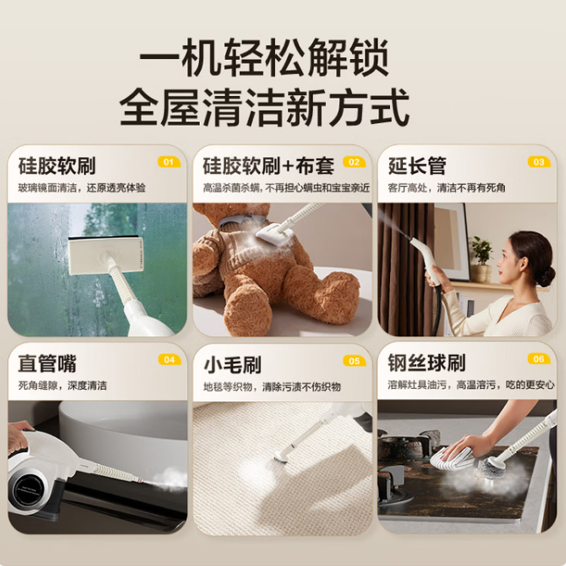 苏泊尔SUPOR强力手持无线吸尘清洁机C12 Pro 高效除螨深层清洁智能调节设计高清大图