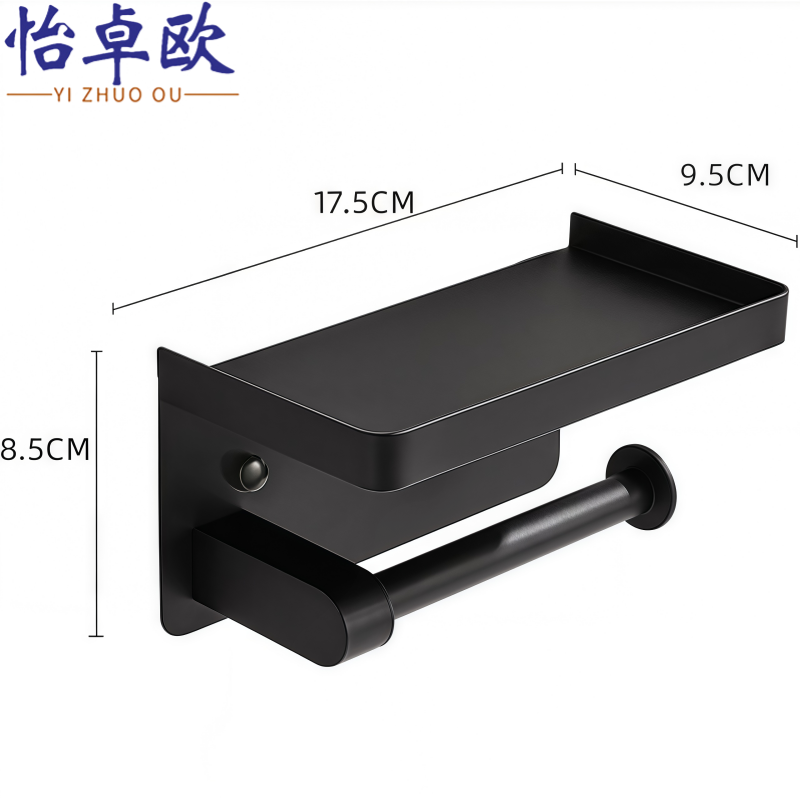 怡卓欧不锈钢纸巾架高清大图