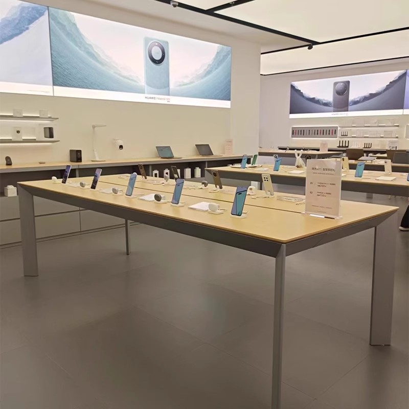 迅迈 免漆体验台 荣耀华为手机苹果体验台 展示桌电脑展台160*90*90cm 单位;张高清大图