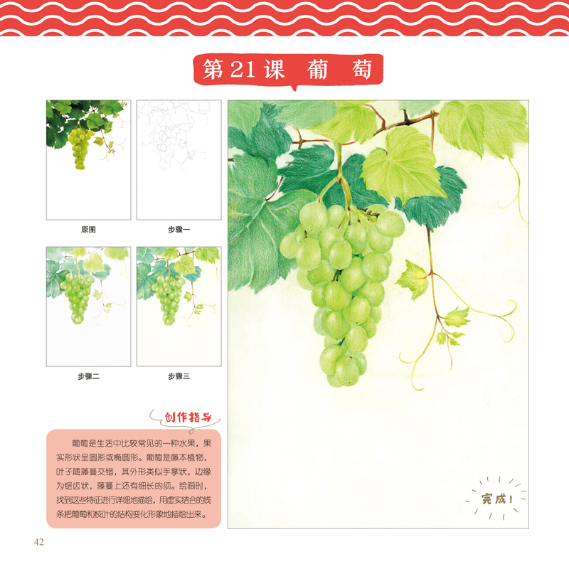 [正版]缤纷植物 豫美绘画小课堂 彩铅写生系列 儿童彩铅画教程幼儿绘画启蒙绘画图例示范易于操作步骤解析详细高清大图