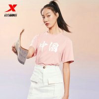 特步短袖T恤男女同款新疆棉2021夏季新款运动情侣上衣半袖国潮