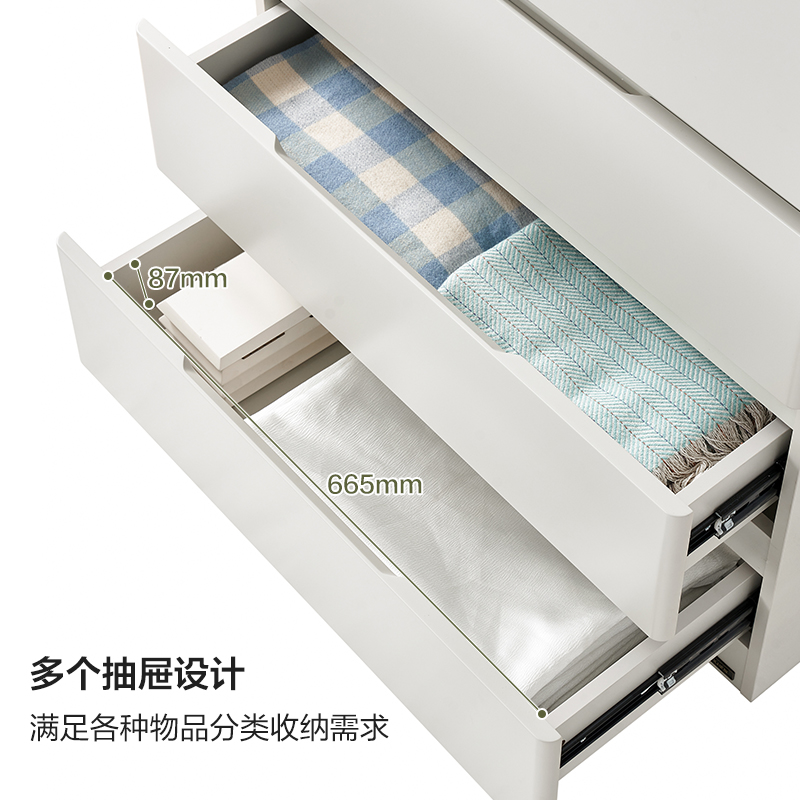 全友家居简约百搭卧室客厅分区储物斗柜隐藏式拉手储物柜家具高清大图