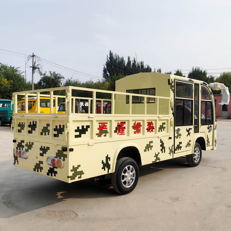 德武军恒电动巡逻皮卡车5座四轮观光车4000瓦+72v100ah*6只铅酸电池刹车助力方向助力