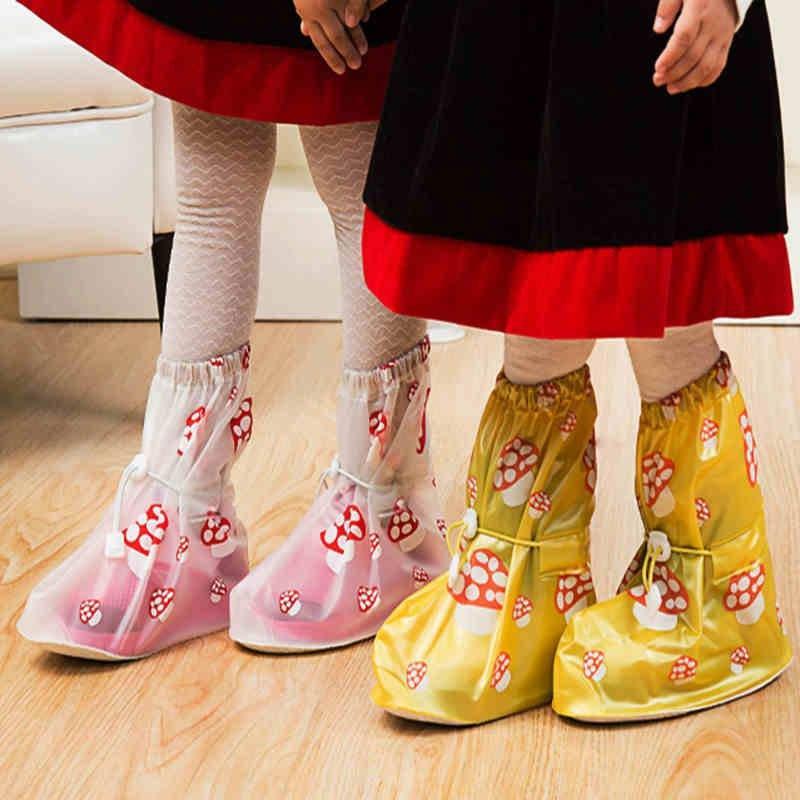 雨天儿童防水防雨鞋套 小孩子加厚底防滑耐磨雨鞋 学生雨鞋套多色多款多功能生活日用家庭清洁清洁用品鞋套/手套