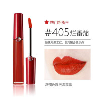 阿玛尼405唇釉臻致丝绒哑光红管 口红 6.5ml致美番茄色 唇彩[ 赠精美礼品袋]送女友礼物